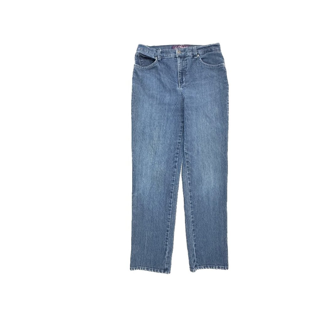 Gloria Vanderbilt Amanda Jeans Women 6 Blue Straight‎ Leg Dark Wash Denim 18610